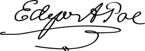 Firma de Edgar Allan Poe